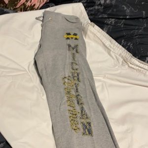 Michigan Wolverines distressed sweat pants